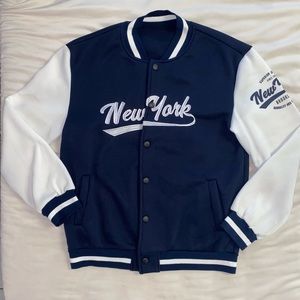 NY Button Down Varsity Jacket
